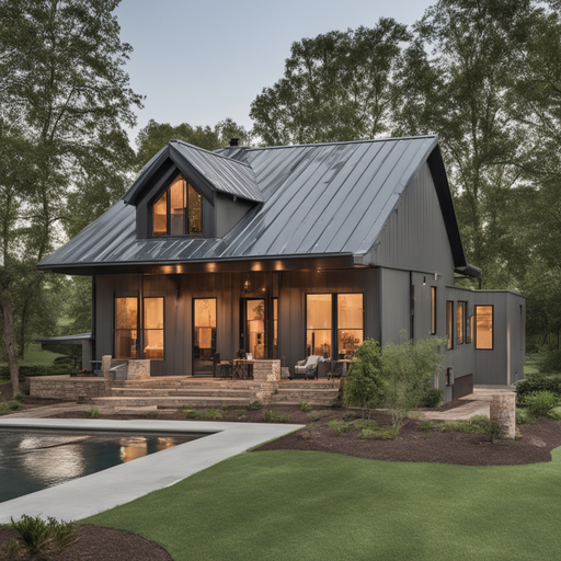 metal roof home 250442477